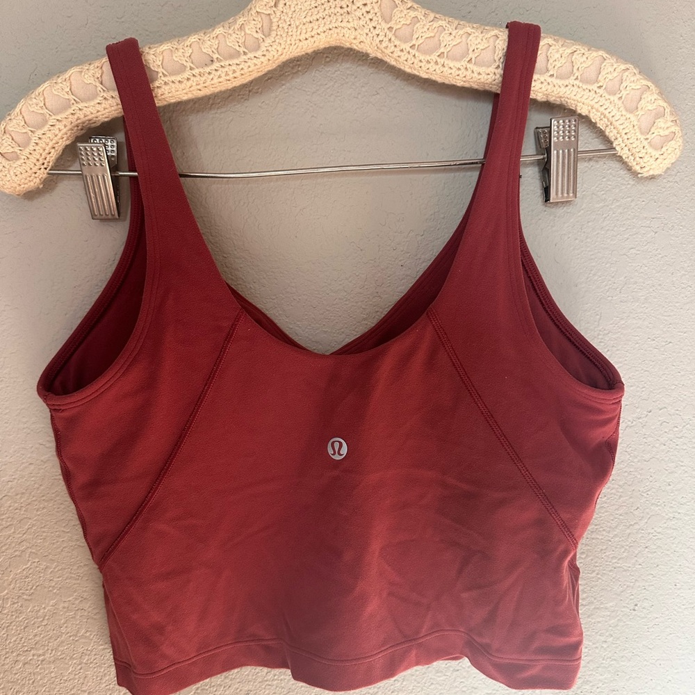 lululemon athletica Red Tank Top (color: mulled wine)